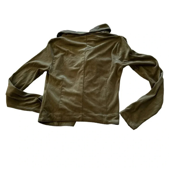 Generation K Faux Suede Short jacket Size XS, military green - Picture 2 of 4